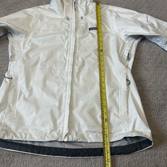Patagonia Jacket Women’s Large White Torrentshell H2NO Full Zip Hooded Gorpcore - Picture 14 of 16